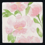 Posavasos De Piedra Bouquet color de agua rosa claro Peony<br><div class="desc">Un delicado ramo de peonías rosas claras,  pintadas a mano con acrobacias de acuarela suave. Este amplio diseño floral aporta un encanto romántico y femenino a cualquier producto.</div>