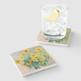Posavasos De Piedra Bouquet de los girasoles Claude Monet