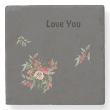 Bouquet de rosas Stone Coaster