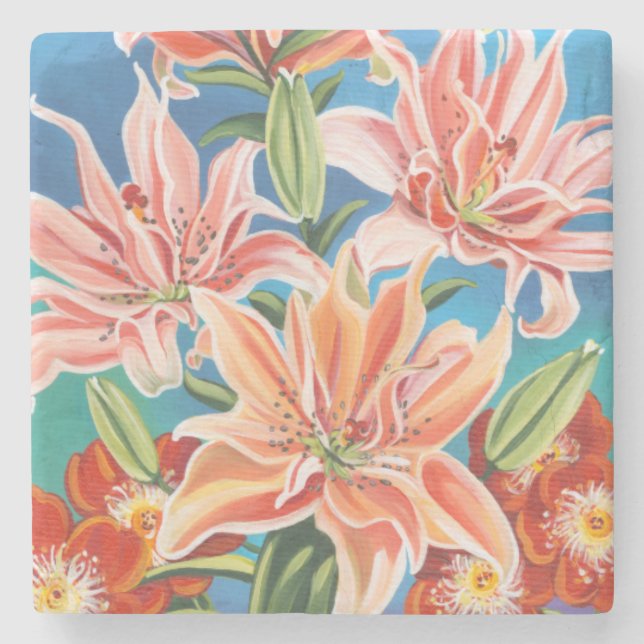 Posavasos De Piedra Bouquet en la frontera II (Anverso)