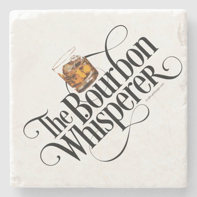 Posavasos De Piedra Bourbon Whisperer Stone Coaster (Anverso)