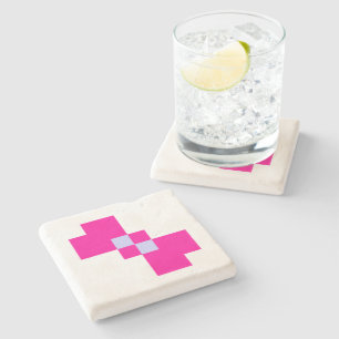 Posavasos De Piedra Bow de píxeles de 8 bits