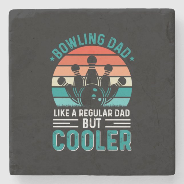 Posavasos De Piedra Bowling Dad (Anverso)