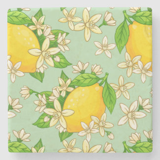 Posavasos De Piedra bright yellow lemons
