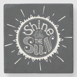 Posavasos De Piedra Brillo como The Sun