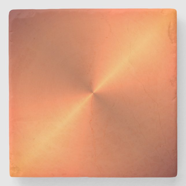 Posavasos De Piedra Brillo de óxido de naranja (Anverso)