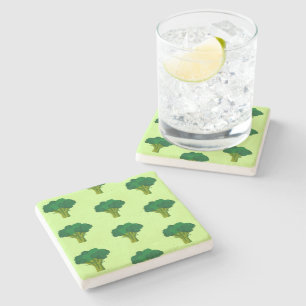 Posavasos De Piedra Brócoli Verde Verdura Comida Saludable Verdura