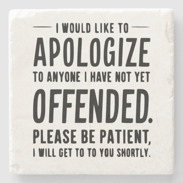 Posavasos De Piedra broma sarcástica (Anverso)