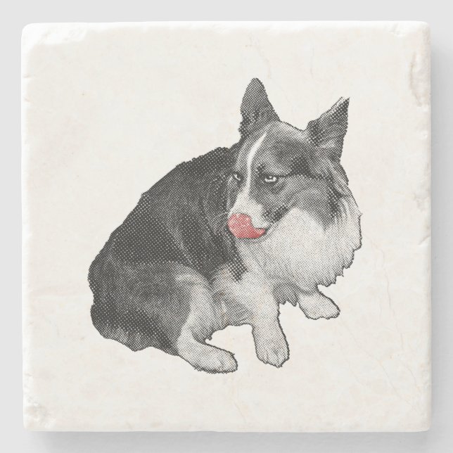 Posavasos De Piedra Brote de cacao, punta de escarlata (Anverso)