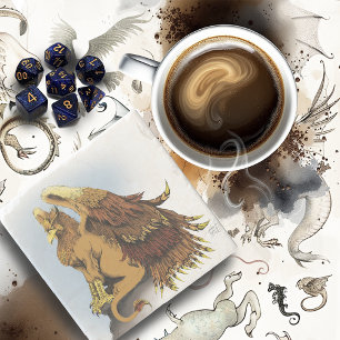 Posavasos De Piedra Brown Griffin Fantasy
