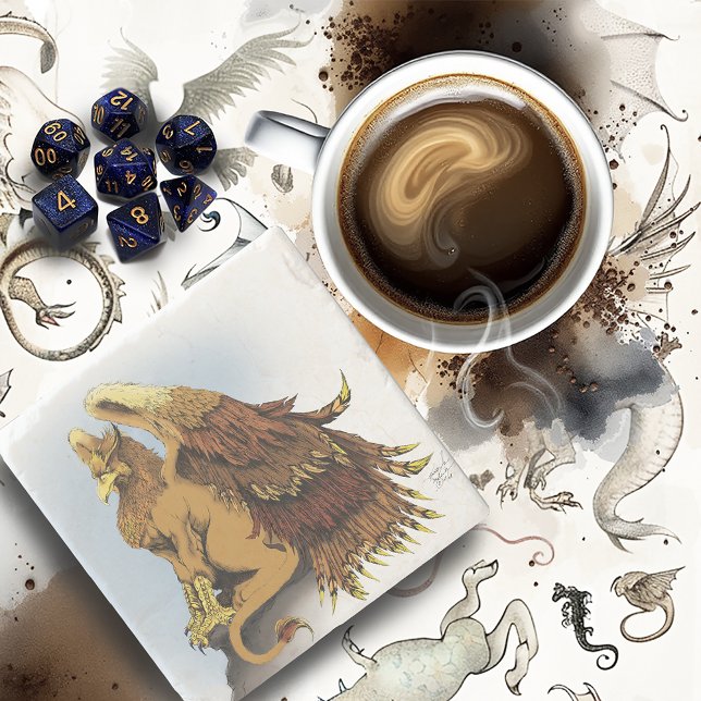 Posavasos De Piedra Brown Griffin Fantasy (Subido por el creador)
