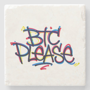 Posavasos De Piedra "BTC Please" (Color)