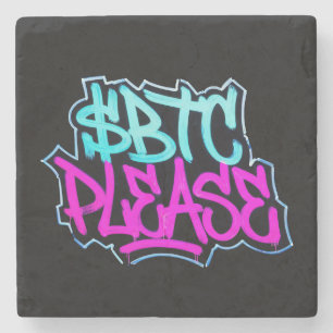 Posavasos De Piedra "$BTC por favor" (Estilo 1)