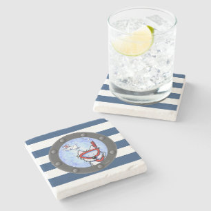 Posavasos De Piedra Buceo Náutico Westies Coaster de Piedra