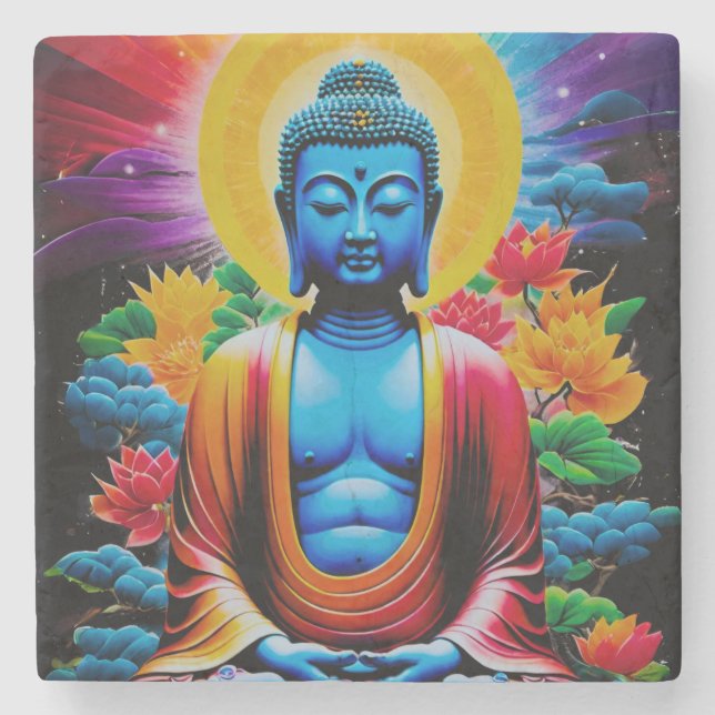 Posavasos De Piedra Buda Despertar Luminoso (Anverso)