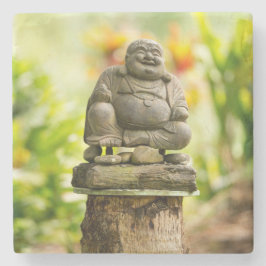 Posavasos De Piedra Buda en jardín hawaiano