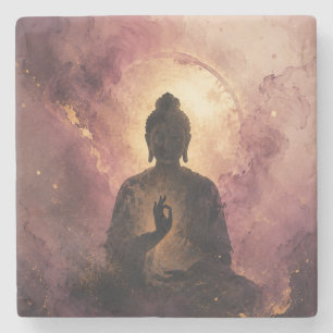 Posavasos De Piedra Buda Místico Meditación Zen
