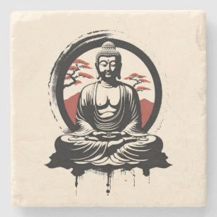 Posavasos De Piedra Buda Zen japonés 