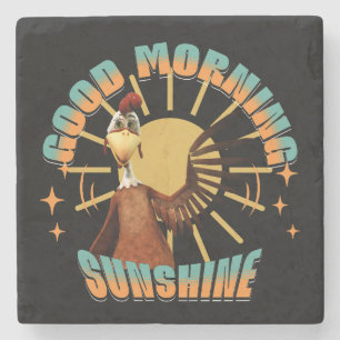 Posavasos De Piedra Buenos Días Sol Funny Rooster