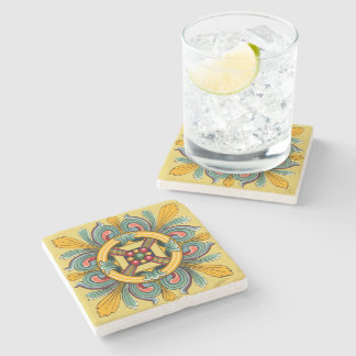 Posavasos De Piedra Buff Victorian Tile