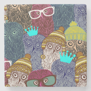 Posavasos De Piedra Búho en la corona