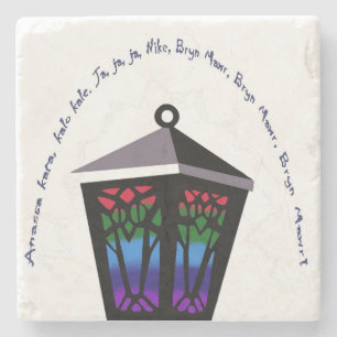 Posavasos De Piedra Búho Lantern Stone Coaster
