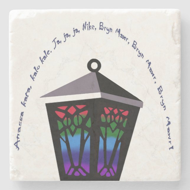 Posavasos De Piedra Búho Lantern Stone Coaster (Anverso)