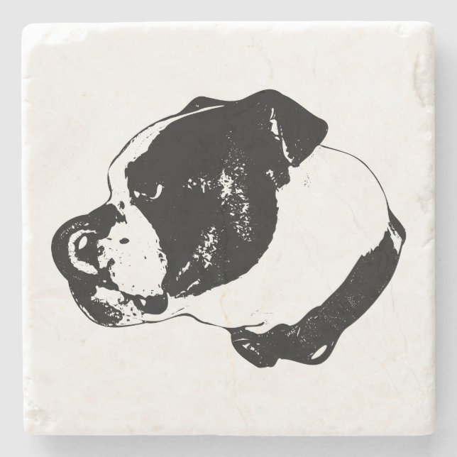 Posavasos De Piedra Bulldog Lick Stone Coaster (Anverso)