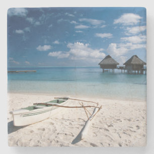 Posavasos De Piedra Bungalows desde la playa Motu Toopua