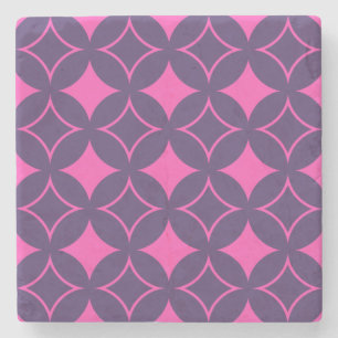 Posavasos De Piedra Buques rosa y morado