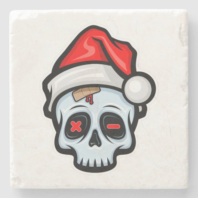 Posavasos De Piedra Burla de Navidades divertidos, estilo Personalizad (Anverso)