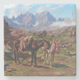 Posavasos De Piedra Burros en los Pirineos (Rosa Bonheur)