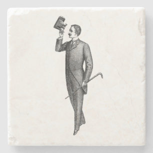 Posavasos De Piedra Caballero victoriano Selfie