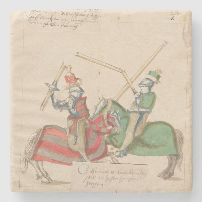 Posavasos De Piedra Caballeros de Juicio (Anverso)