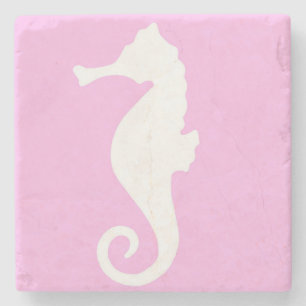 Posavasos De Piedra Caballito de mar rosa