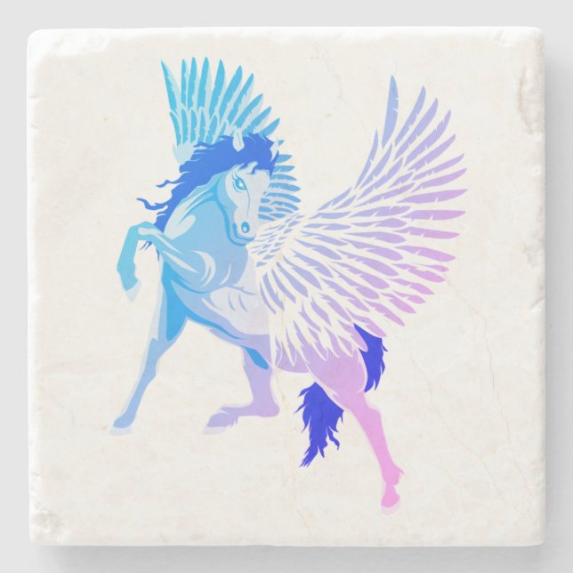 Posavasos De Piedra Caballo alado de la mitología griega Pegasus (Anverso)