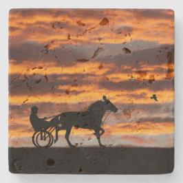 Posavasos De Piedra Caballo de carreras trotón Standardbred Stone Coas
