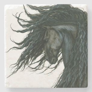 Posavasos De Piedra Caballo frisio de DreamWalker por Bihrle