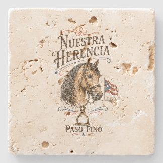 Posavasos De Piedra Caballo Paso Fino Puerto Rico