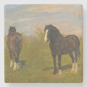 Posavasos De Piedra Caballos de moda (por Rosa Bonheur)