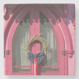 Posavasos De Piedra Cabaña de pan de gallina rosa - Viñedo de Martha