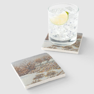 Posavasos De Piedra cabañas rurales navidades originales de la escena 