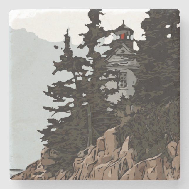 POSAVASOS DE PIEDRA CABEZA DE BASS HARBOR (Anverso)