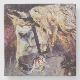 Posavasos De Piedra Cabeza de caballo blanco (por Giovanni Boldini)
