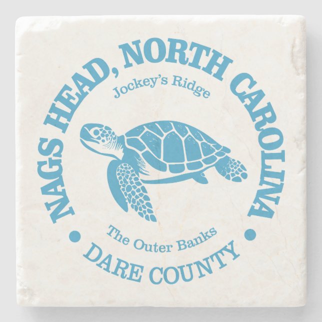 Posavasos De Piedra Cabeza de Nags (tortuga marina) (Anverso)