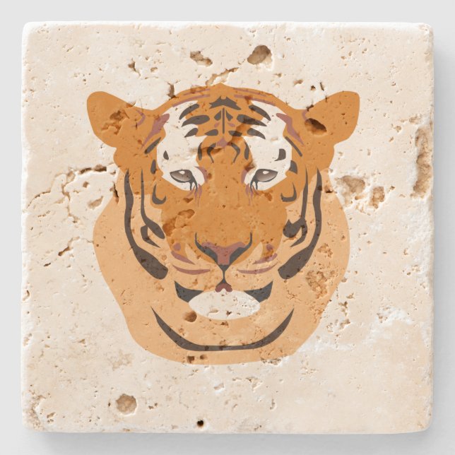 Posavasos De Piedra Cabeza de tigre (Anverso)