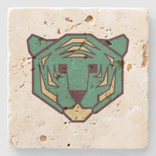 Posavasos De Piedra Cabeza de tigre azul