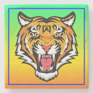 Posavasos De Piedra Cabeza de tigre ruidosa-25818