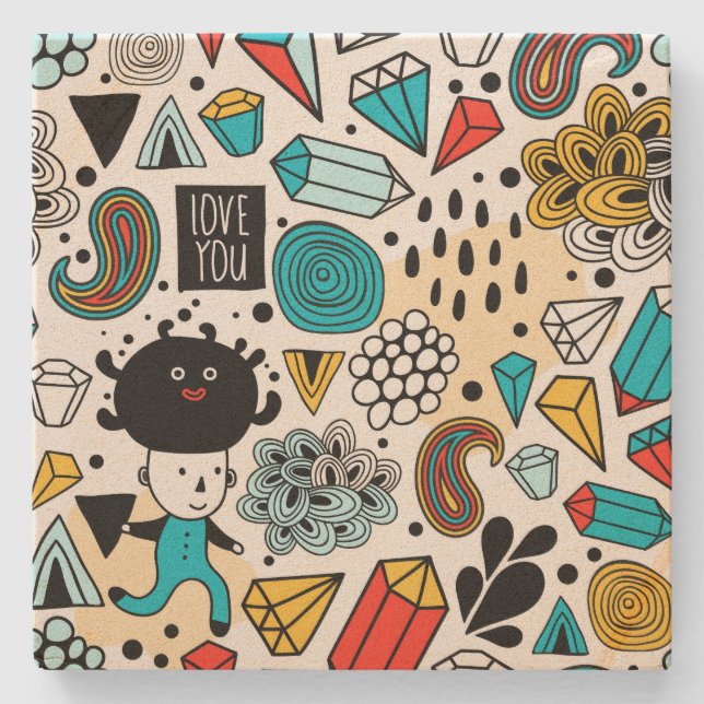 Posavasos De Piedra Cabeza loca (Anverso)