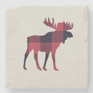 Posavasos De Piedra Cabina de control de búfalo Moose Wilderness